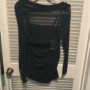 NWT Eloquii plus sized 14/16 new with tags black long sleeved blouse, polyester